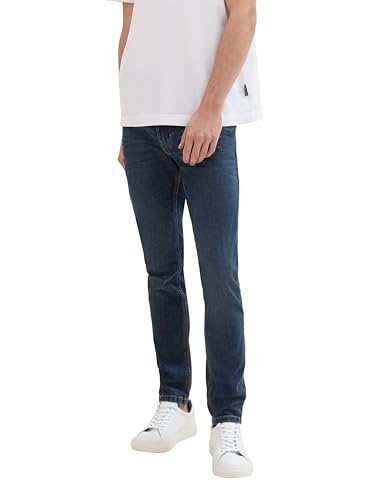 TOM TAILOR Herren 1042342 Troy Slim Jeans, 10114 - Clean Dark Stone Blue Denim, 30W / 34L EU von TOM TAILOR