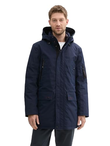 TOM TAILOR Herren Artic Parka mit abnahmbarer Kapuze, 10668 - Sky Captain Blue, L von TOM TAILOR
