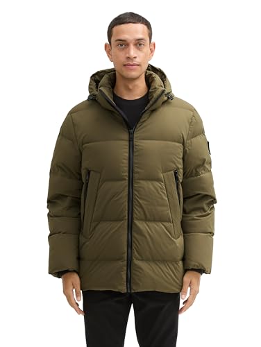 TOM TAILOR Herren 1042521 Gefütterte Winterjacke mit Abnehmbarer Kapuze, 11848-Jungle Soil Green, L TOM TAILOR Herren 1042521 Gefütterte Winterjacke mit Abnehmbarer Kapuze, 11848-Jungle Soil Green, L von TOM TAILOR