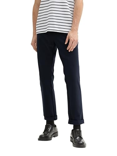 TOM TAILOR Herren 1042564 Slim Fit Chino Hose mit Stretch, 10668-Sky Captain Blue, 31W x 32L von TOM TAILOR