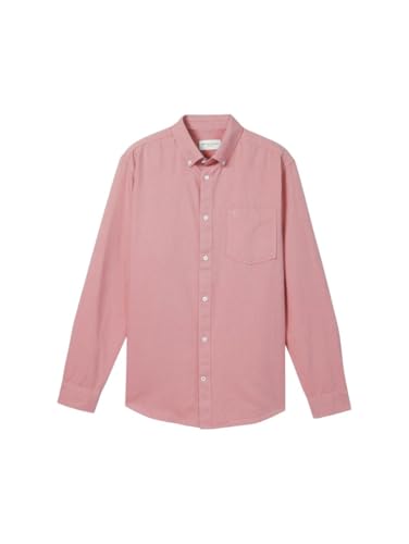 TOM TAILOR Herren 1042640 Hemd, 38464-Samba Red Chambray, L von TOM TAILOR