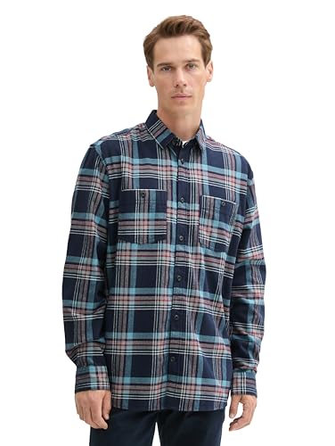 TOM TAILOR Herren 1042641 Comfort Fit Hemd mit Karomuster, 35966-Navy Herringbone Check, XXL TOM TAILOR Herren 1042641 Comfort Fit Hemd mit Karomuster, 35966-Navy Herringbone Check, XXL von TOM TAILOR