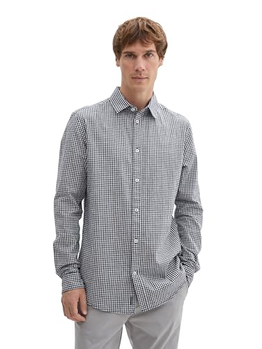 TOM TAILOR Herren 1042665 Tailliertes Hemd mit Karomuster, 36420-Navy White Dobby Vichy, XL TOM TAILOR Herren 1042665 Tailliertes Hemd mit Karomuster, 36420-Navy White Dobby Vichy, XL von TOM TAILOR