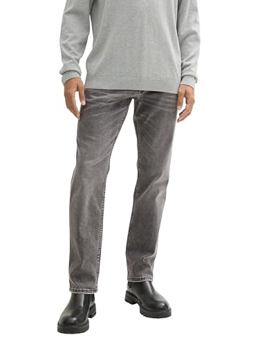 TOM TAILOR Herren Marvin Straight Jeans, 10219 - Used Mid Stone Grey Denim, 40/34 von TOM TAILOR