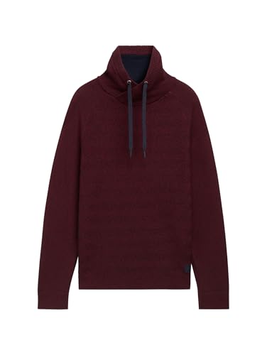 TOM TAILOR Herren 1043274 Pullover, 36165-Burgundy Red Navy Multicolor, X-Large von TOM TAILOR