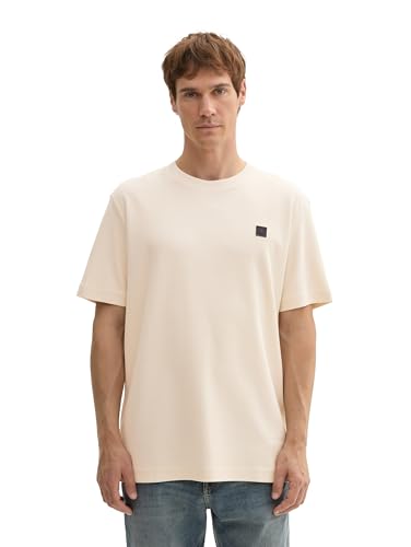 TOM TAILOR Herren 1043386 Basic T-Shirt mit Struktur, 27469-Smooth Light Sand, XXL TOM TAILOR Herren 1043386 Basic T-Shirt mit Struktur, 27469-Smooth Light Sand, XXL von TOM TAILOR