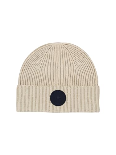 TOM TAILOR Herren 1043440 Beanie Strick-Mütze, 36454-Light Sand Twotone, Einheitsgröße von TOM TAILOR