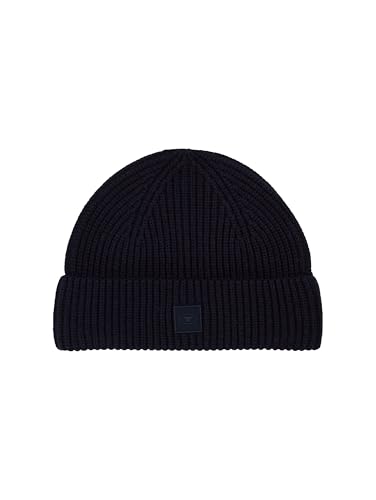 TOM TAILOR Herren 1043445 Beanie Strick-Mütze, 13160-Knitted Navy Melange, One Size von TOM TAILOR