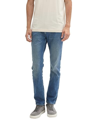 TOM TAILOR Herren 1043715 Josh Regular Slim Jeans mit Stretch, 10119-Used Mid Stone Blue Denim, 31 W/30 L von TOM TAILOR