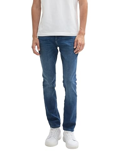 TOM TAILOR Herren 1043715 Josh Regular Slim Jeans mit Stretch, 10120-Used Dark Stone Blue Denim, 29 W/30 L von TOM TAILOR