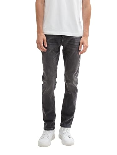 TOM TAILOR Herren 1043715 Josh Regular Slim Jeans mit Stretch, 10220-Used Dark Stone Grey Denim, 34W x 34L von TOM TAILOR