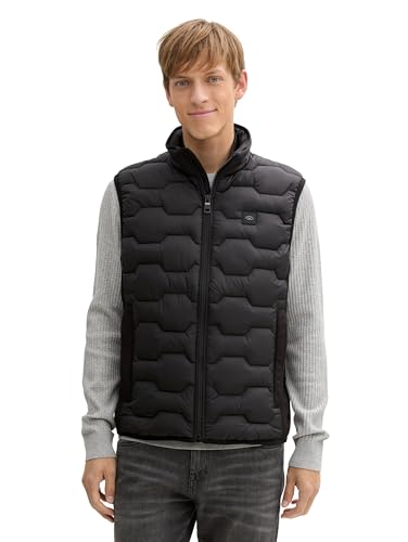 TOM TAILOR Herren 1044088 Weste, 29999 - Black, L EU von TOM TAILOR