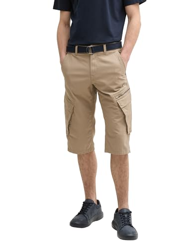TOM TAILOR Herren 1044708 Bermuda Shorts, 37400-Beige Mesh Print, 33 von TOM TAILOR