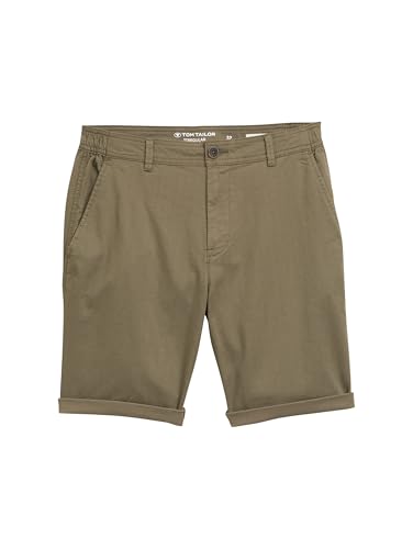 TOM TAILOR Herren 1044845 Bermuda Shorts, 38785-Olive Diamond Structure, 38 von TOM TAILOR