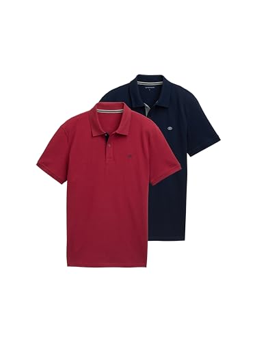 TOM TAILOR Herren 1044879 Poloshirt, 35930 - Deep Red, S EU von TOM TAILOR