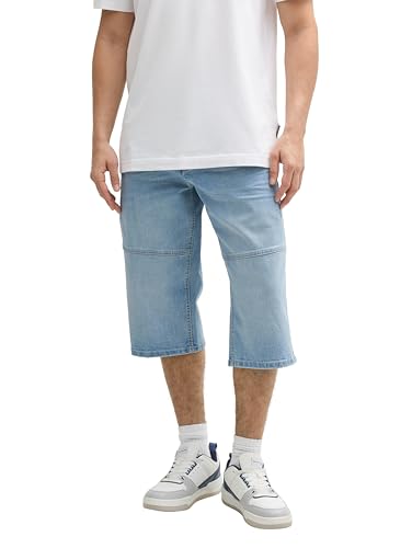 TOM TAILOR Herren 1044980 Bermuda Jeans Shorts, 10117-Used Bleached Blue Denim, 32 von TOM TAILOR