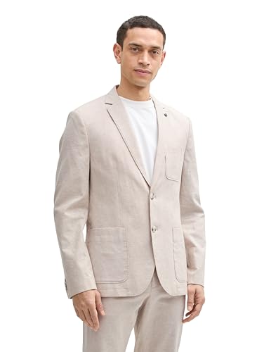 TOM TAILOR Herren 1045065 Sakko, 34616-Silver Ecru Chambray, 54 von TOM TAILOR
