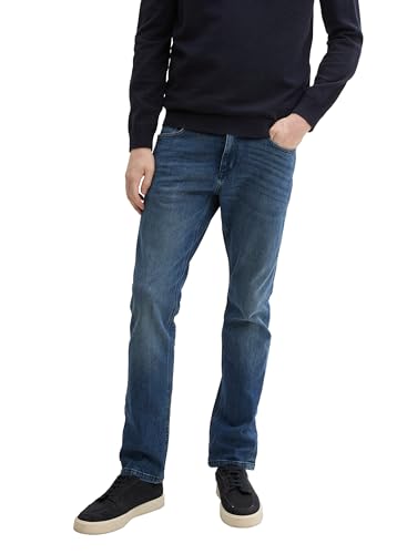 TOM TAILOR Marvin Straight Jeans, Blue Rinse Denim, 33/36 von TOM TAILOR