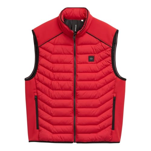 TOM TAILOR Herren 1046222 Weste, 12830-Samba Red, L von TOM TAILOR