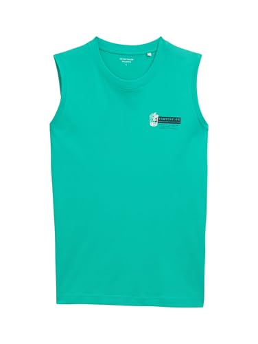 TOM TAILOR Herren 1046749 Tanktop, 11137 - Peacock Green, M EU von TOM TAILOR