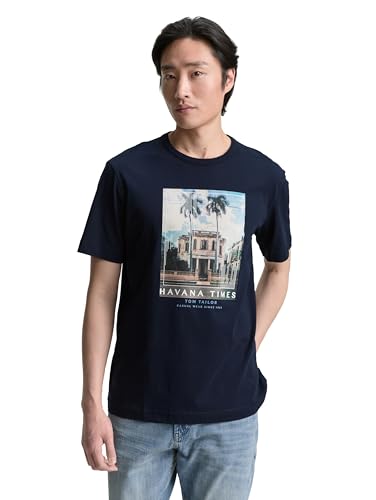 TOM TAILOR Herren 1046752 T-Shirt, 10668 - Sky Captain Blue, XS EU TOM TAILOR Herren 1046752 T-Shirt, 10668 - Sky Captain Blue, XS EU von TOM TAILOR