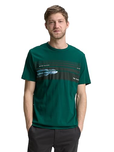 TOM TAILOR Herren 1046791 T-Shirt, 10413 - Fairway Green, S EU von TOM TAILOR