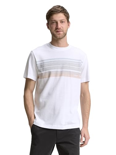 TOM TAILOR Herren 1046798 T-Shirt, 20000-White, XS von TOM TAILOR