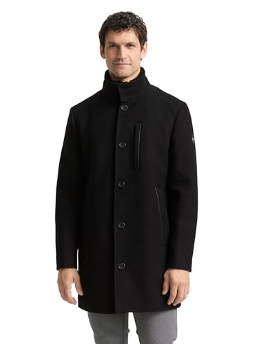 TOM TAILOR Herren 1046983 Wollmantel, 29999-Black, 3XL von TOM TAILOR