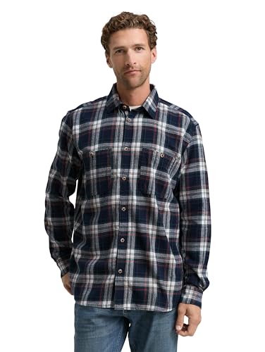 TOM TAILOR Herren 1047337 Hemd, 38516-Navy Multicolor Check, XL TOM TAILOR Herren 1047337 Hemd, 38516-Navy Multicolor Check, XL von TOM TAILOR