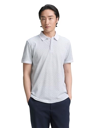 TOM TAILOR Herren 1047770 Poloshirt, 38442-White Green Minimal Design, XXL TOM TAILOR Herren 1047770 Poloshirt, 38442-White Green Minimal Design, XXL von TOM TAILOR