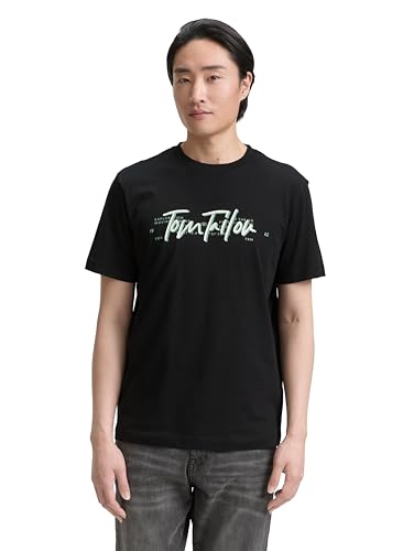TOM TAILOR Herren 1047773 T-Shirt, 29999-Black, 3XL von TOM TAILOR