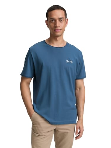 TOM TAILOR Herren 1047774 T-Shirt, 38224-Real Teal Blue, XS TOM TAILOR Herren 1047774 T-Shirt, 38224-Real Teal Blue, XS von TOM TAILOR