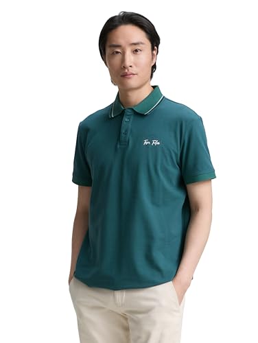 TOM TAILOR Herren 1047782 Poloshirt, 14171-Jasper Green, M von TOM TAILOR