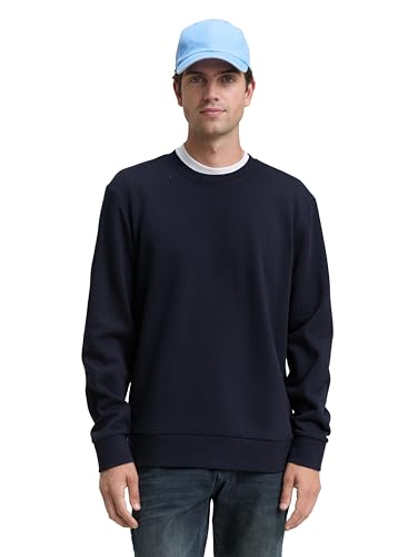 TOM TAILOR Herren 1047826 Sweatshirt, 10668-Sky Captain Blue, 3XL von TOM TAILOR