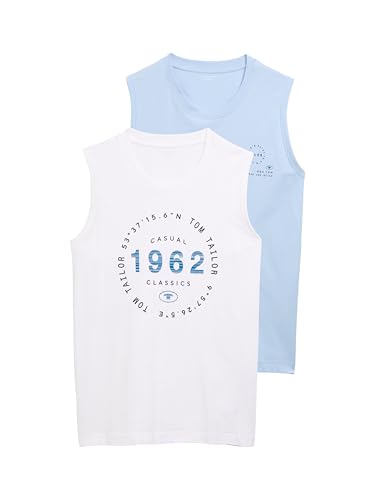 TOM TAILOR Herren 1048075 T-Shirt, 21068-Light Powder Blue, XS TOM TAILOR Herren 1048075 T-Shirt, 21068-Light Powder Blue, XS von TOM TAILOR