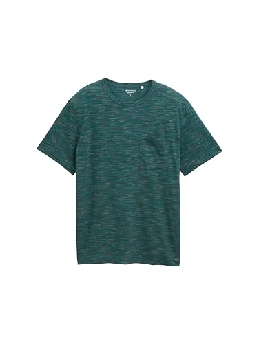 TOM TAILOR Herren 1048082 T-Shirt, 38723-Jasper Green Multi Inject, XXL von TOM TAILOR