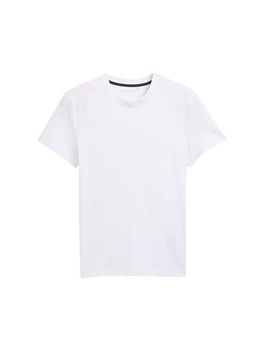 TOM TAILOR Herren 1048111 T-Shirt, 20000 - White, XS EU von TOM TAILOR