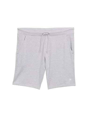 TOM TAILOR Herren 1048170 Bermuda Sweatpants Shorts, 15398-Light Stone Grey Melange, 5XL Größen von TOM TAILOR