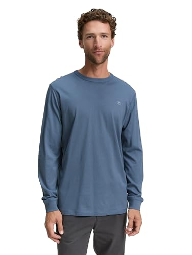 TOM TAILOR Herren 1048902 Longsleeve T-Shirt, 10877-China Blue, L von TOM TAILOR