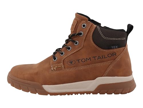 Tom Tailor Herren 4283701 Halblange Stiefel, Cognac, 41 EU von TOM TAILOR