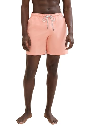 TOM TAILOR Herren Basic Badeshorts, Hazy Coral Rose, L von TOM TAILOR