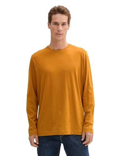 TOM TAILOR Herren Basic Longsleeve, 10821 - Peanut Butter Brown, XXL von TOM TAILOR