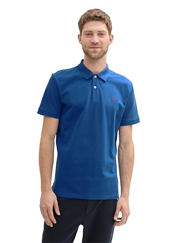 TOM TAILOR Herren Basic Piqué Poloshirt, 11132 - Advanced Blue, XXL von TOM TAILOR