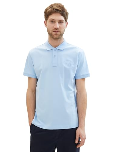 TOM TAILOR Herren Basic Piqué Poloshirt, washed out middle blue, M TOM TAILOR Herren Basic Piqué Poloshirt, washed out middle blue, M von TOM TAILOR
