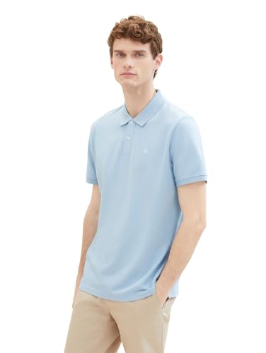 TOM TAILOR Herren 1031006 Basic Piqué Poloshirt, 32245 - Washed Out Middle Blue, 3XL von TOM TAILOR