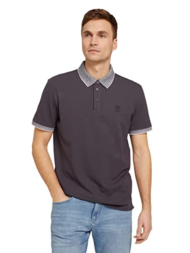 TOM TAILOR Herren Basic Piqué Poloshirt 1030625, 10899 - Tarmac Grey, M von TOM TAILOR