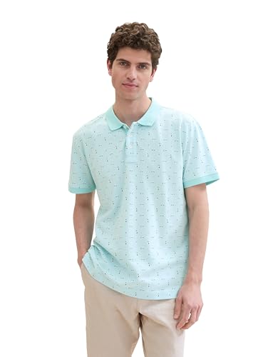TOM TAILOR Herren Basic Piqué Poloshirt mit Alloverprint, turquoise orange slice design, XXXL TOM TAILOR Herren Basic Piqué Poloshirt mit Alloverprint, turquoise orange slice design, XXXL von TOM TAILOR
