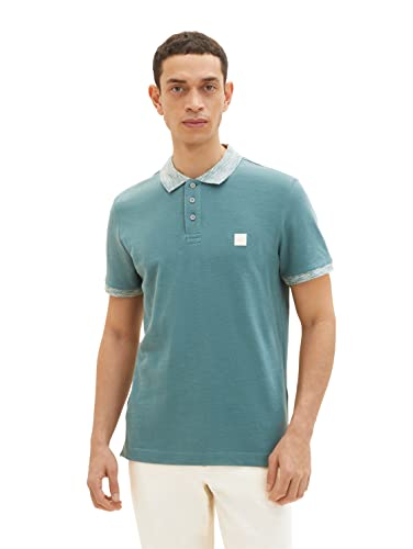 TOM TAILOR Herren Basic Poloshirt 1035628, 30105 - deep bluish green, S von TOM TAILOR