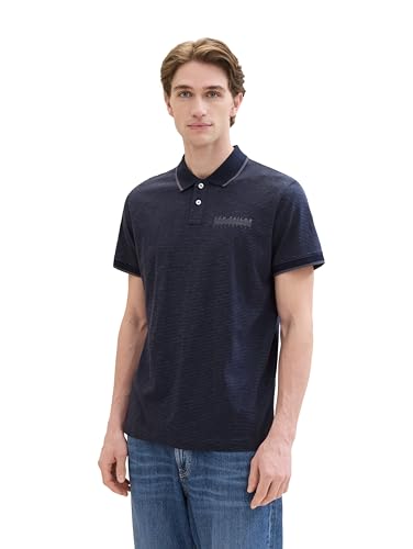 TOM TAILOR Herren Basic Poloshirt mit Streifen, navy fine stripe, S TOM TAILOR Herren Basic Poloshirt mit Streifen, navy fine stripe, S von TOM TAILOR