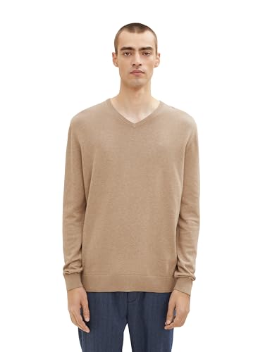 TOM TAILOR Herren Basic Strickpullover mit V-Ausschnitt von TOM TAILOR